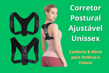 Corretor de Postura Ajustável Unissex O Segredo Para uma Coluna Saudável e uma Silhueta Confiante