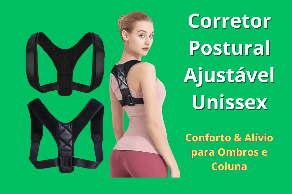 Corretor de Postura Ajustável Unissex O Segredo Para uma Coluna Saudável e uma Silhueta Confiante